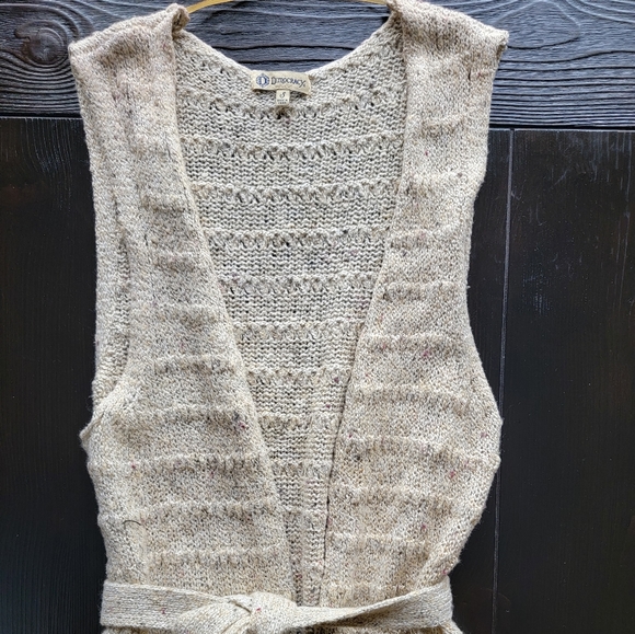 Democracy long sleeveless tie sweater - Picture 3 of 5